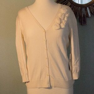 Ralph Lauren NWT Ivory button up silk sweater